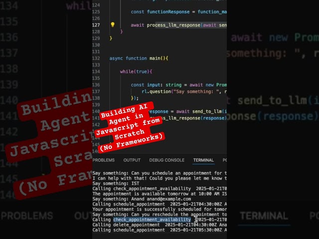 Building AI Agents in Javascript without any frameworks #javascript #aiagent #llm #agenticai