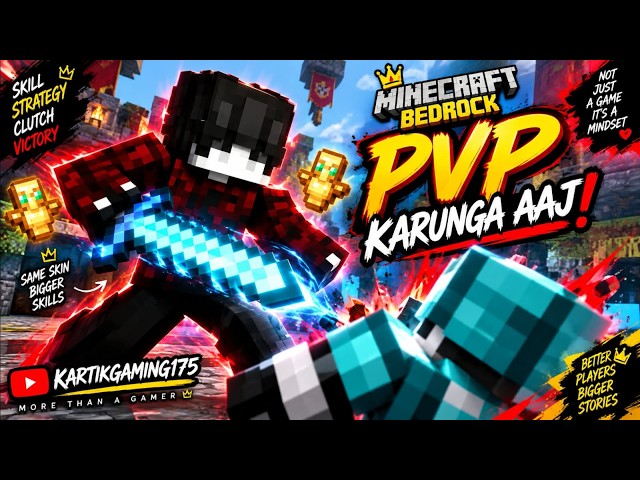 MINECRAFT BEDROCK PVP WTIH SUBSCRIBERS | MACE PVP | KARTIKGAMING175