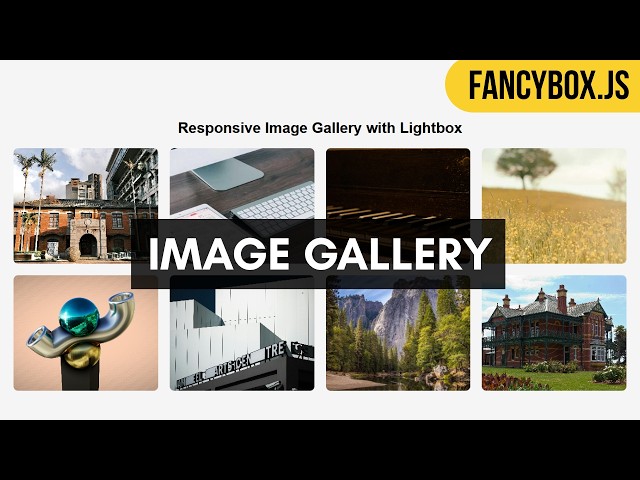 Responsive Image Gallery with Lightbox (Fancybox) using HTML, CSS & JavaScript