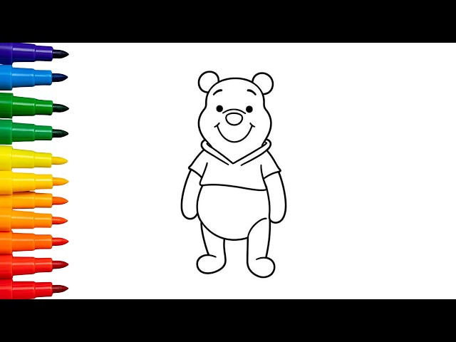 Let’s Learn How to Draw & Paint Teddy Bear 🐻| Drawing and Coloring for kids & Toddlers