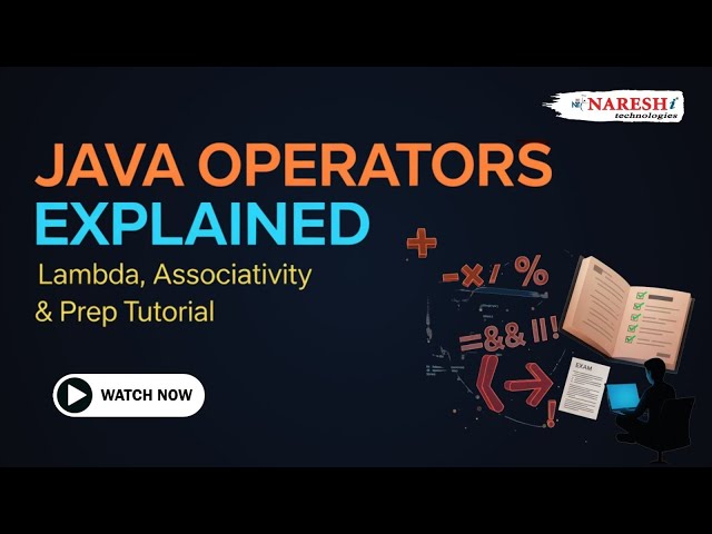 Java Programming Operators Full Course | Lambda Operator, Associativity & Exam Prep Tutorial