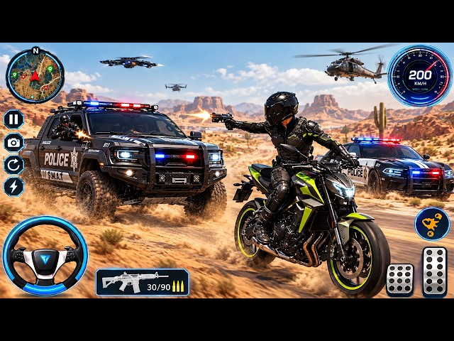 🚓 Police Car Chase Simulator 3D – Real City Cop Pursuit Gameplay (Android)