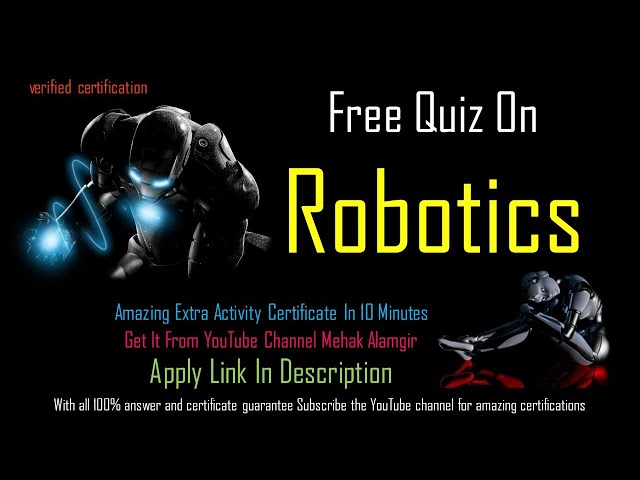 Robotics Quiz Itronix Solution | Robotics Free Courses with Certificates