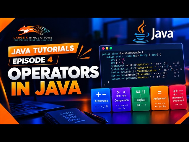 Java Tutorials Episode 4: Operators in Java