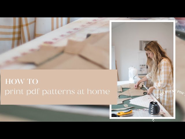 How to print a PDF sewing pattern