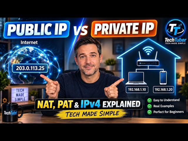 Public IP vs Private IP Explained | NAT, PAT & IPv4 Made Simple