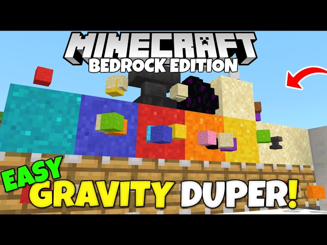 EASY Gravity Block Duplicator! Infinite Items! Minecraft Bedrock Edition MCPE Xbox PC PS5