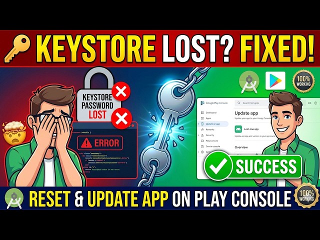 🔑 Forgot Keystore Password? Fix Android Studio Error & Update App on Play Console (100% Fix)