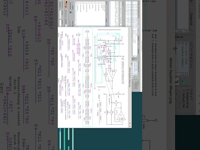 Filter Rechner/Calculator: Active Equalizer, 2 adjustable Frequencies
