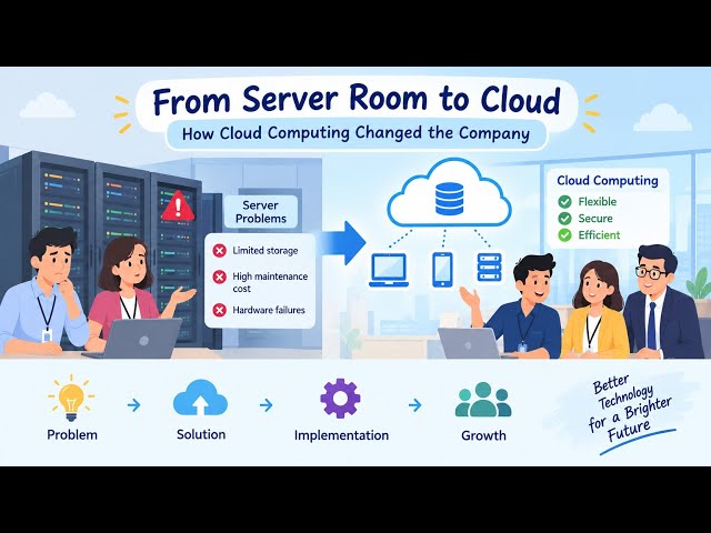 From Server Room to Cloud ☁️ | How Cloud Computing Changed the Company | 2D Animated Video