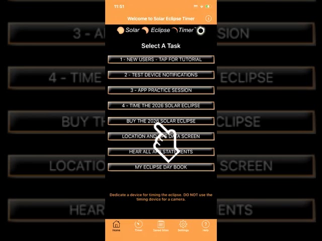 Solar Eclipse Timer App Tutorial