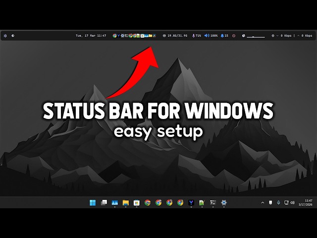 The Pro Status Bar for Windows: YASB + YASB GUI Setup