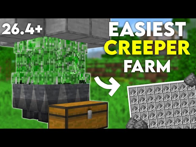CREEPER Farm for Minecraft Bedrock MCPE 1.21/26.3+!