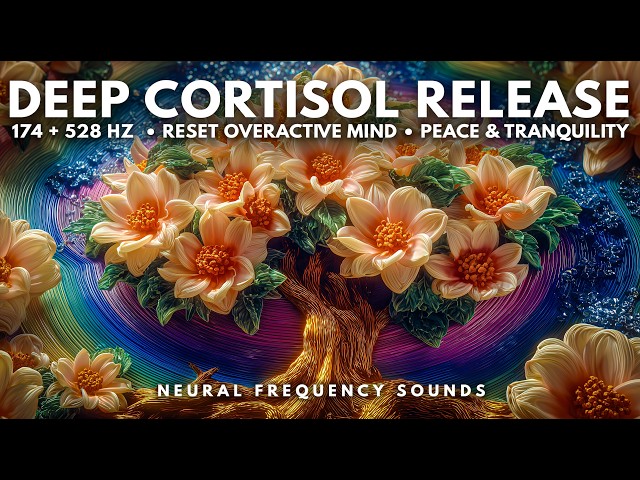 174 Hz + 528 Hz 🌿 Cortisol Flush • Activate Parasympathetic Nervous System & Calm Your Mind 🧘