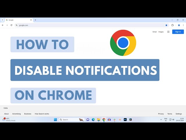 How to disable Notifications in Google Chrome on PC or Laptop