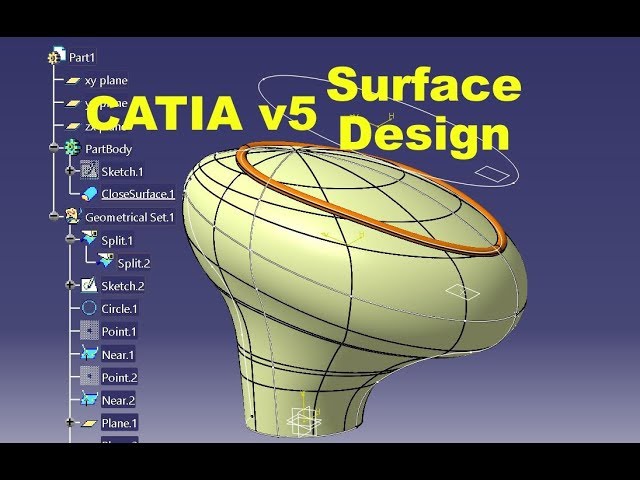 How to create a car knob using CATIA v5 Generative Surface design