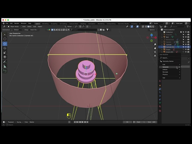 How to Make a Tripod floor LMP in Blender #blender #freestor #3dmodelingsoftware
