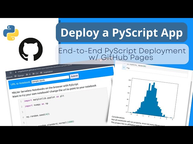 Deploying a PyScript App w/GitHub Pages | End-to-end PyScript Tutorial #2