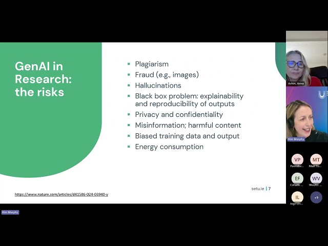 AI in Research Operations group meeting with Kim Murphy  Using AI  impact on research integrity and