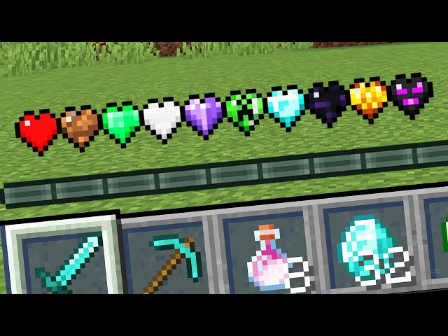 Minecraft but there are Custom Hearts