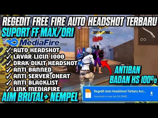 REGEDIT SUPER HEAD ☠️ || SUPER HEADSHOT ⭐ || NO BLACKLIST & NO BAND💥 || MEDIA FIRE & NO PASSWORD 🔥🔥