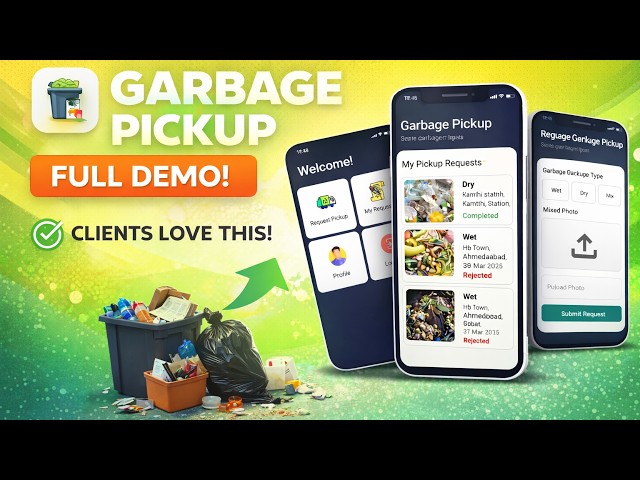 Garbage Pickup & Waste Collection App | Android App Demo + Source Code 💰