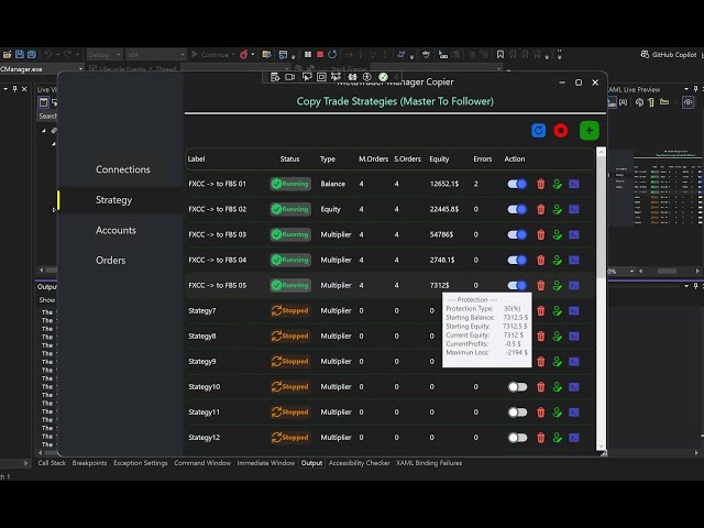 CopyTrade CManager 8 ,New Future and Settings Proxy,Placed-Manully,1ms-5ms.Speed,Multiple Accounts .