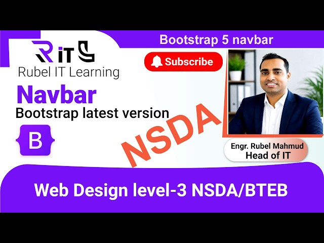 Bootstrap 5 Navbar Full Course for Beginners: Learn Responsive Web Design Step-by-Step