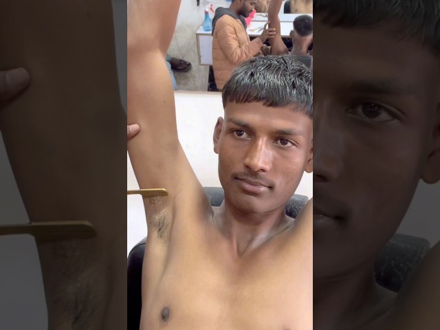 Asmr underarm shave with razor