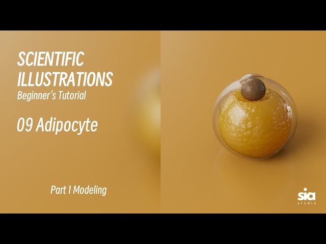 Beginner C4D Tutorial for Scientific Visualization | 3D Modeling Guide | 09 Adipocyte