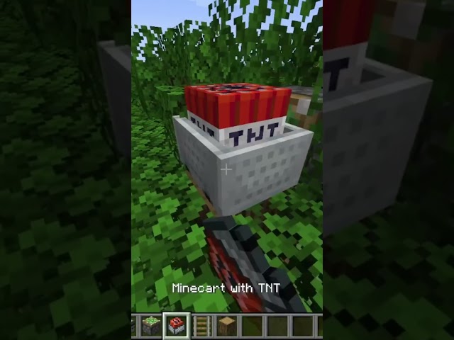 Exploding Tree Prank in Minecraft!!! #minecraft #gaming #tnt #explode #trap #prank #shorts