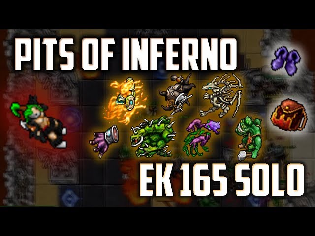 EK 165 PITS OF INFERNO QUEST SOLO - TIBIA