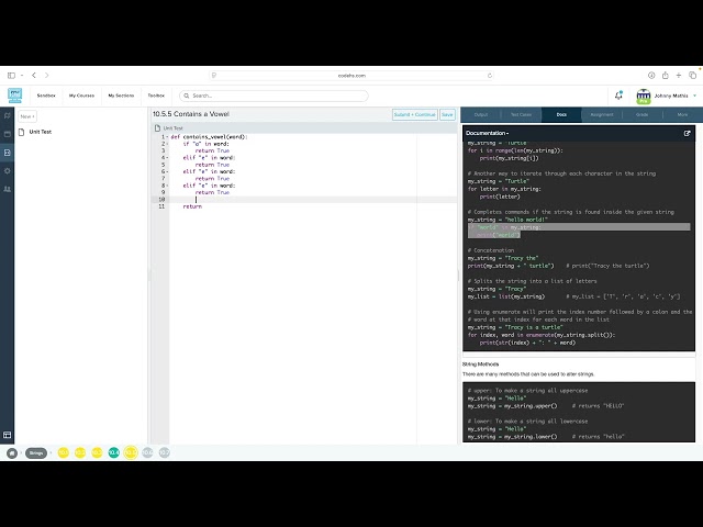 Codehs Python 10.5 Video Tutorial: The In Keyword