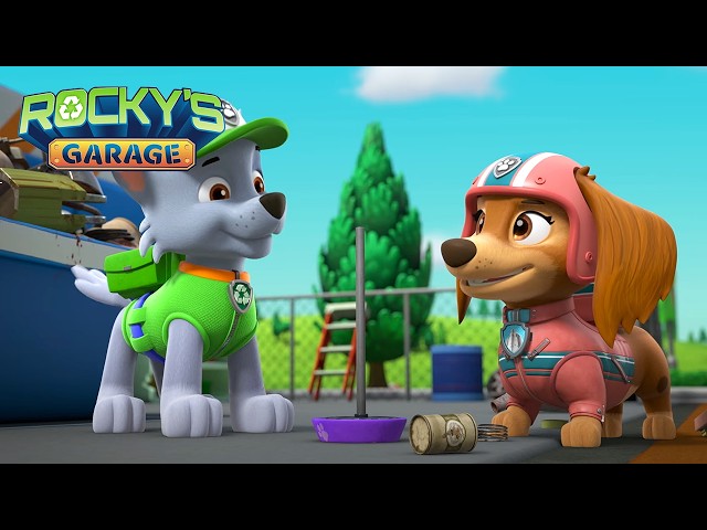 Liberty is Stuck in Reverse! 🛵- Rocky's Garage Compilation - PAW Patrol