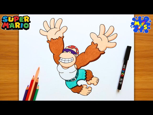 Funky Kong Drawing Tutorial - Easy Step By Step