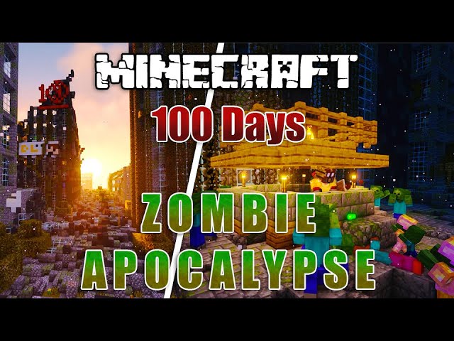 I Survived 100 Days IN A ZOMBIE APOCALYPSE in Minecraft!