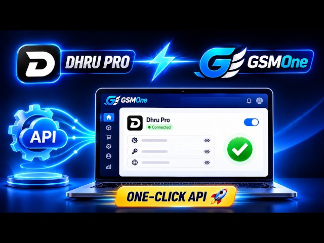GSMOne Tutorial How to Connect Dhru Pro API & Import Services Automatically