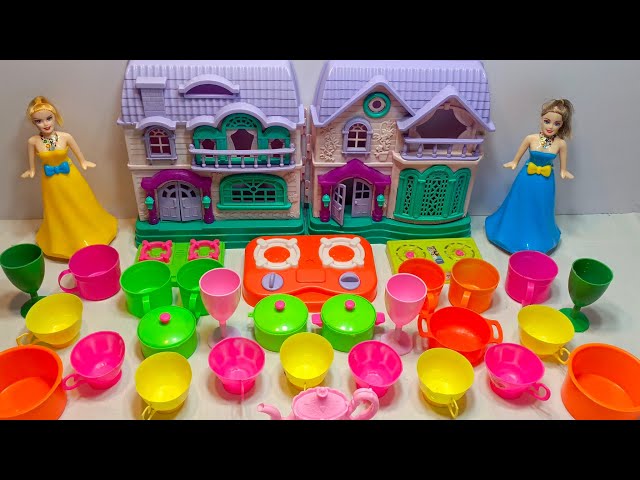 8 Minutes Creative Tea Party Fun with Dolls & Dream House ASMR Toys ☕🏰✨"