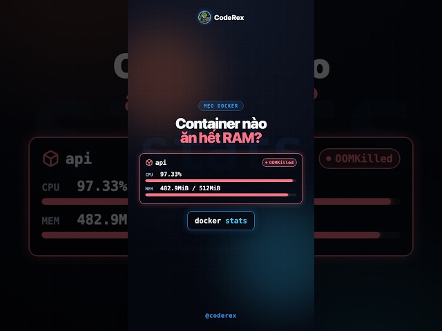 docker stats: container nào đang ăn hết RAM và CPU của máy? #Shorts