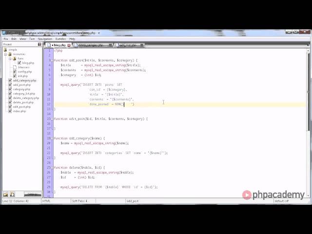PHP Tutorials: Creating a Blog (Part 7/11)