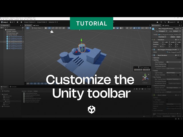 Customize the main toolbar with Unity Toolbars API