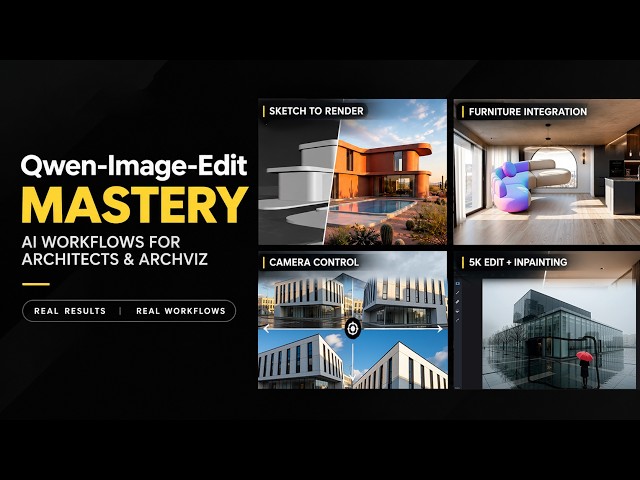 AI Image Production for Architects & ArchViz | Qwen-Image-Edit + ComfyUI for ArchViz