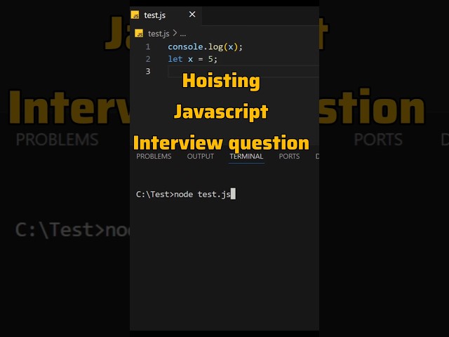 Javascript hoisting interview question