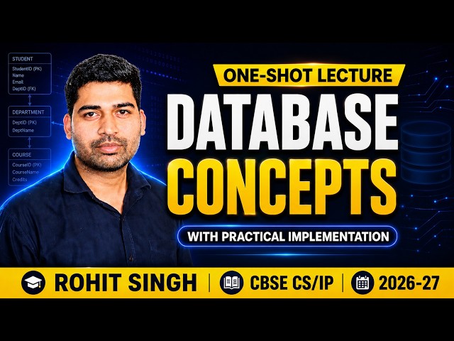 Database Concept and SQL | CS & IP CBSE (ONE SHOT)