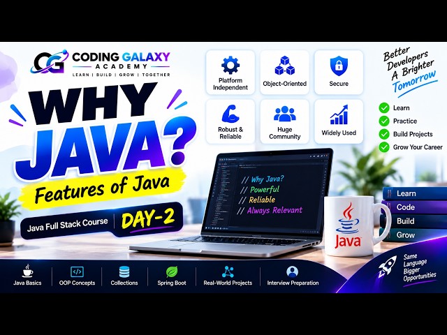 Why Java is So Popular? | Java Features Explained | Java Full Stack Course Day 2