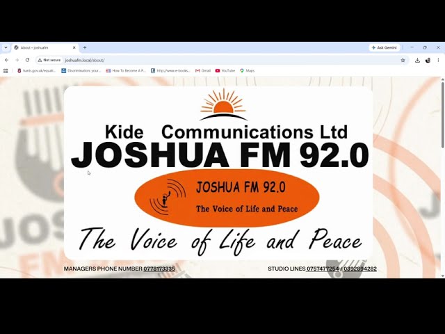 Home Page of Joshua FM