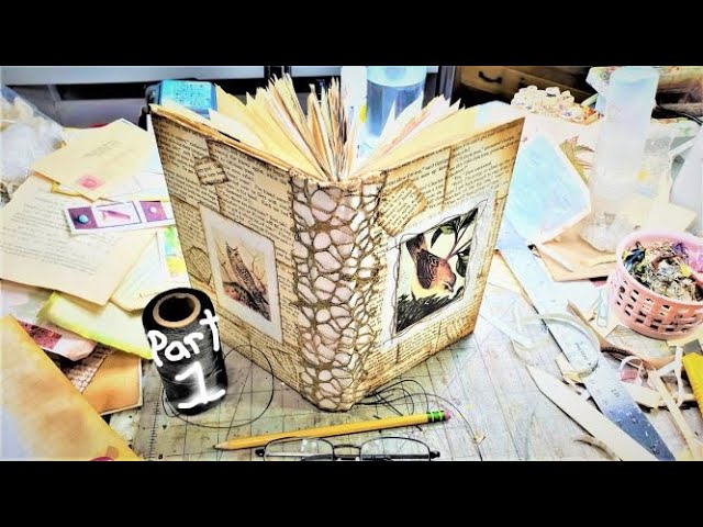 How To Make a Hidden Spine in a Junk Journal Book Cover! Part 1! Tutorial! The Paper Outpost! :)