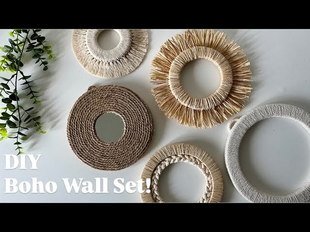 Let’s DIY A Beautiful Boho Wall Set With Cardboard! 🤩 #diy #homedecor #craft 
