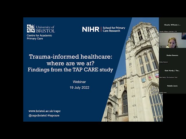 Webinar: Trauma-informed healthcare: Where are we at? Findings from the TAP CARE Study.