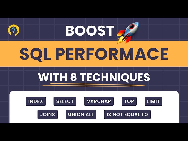 8 Essential SQL Query Optimization Techniques